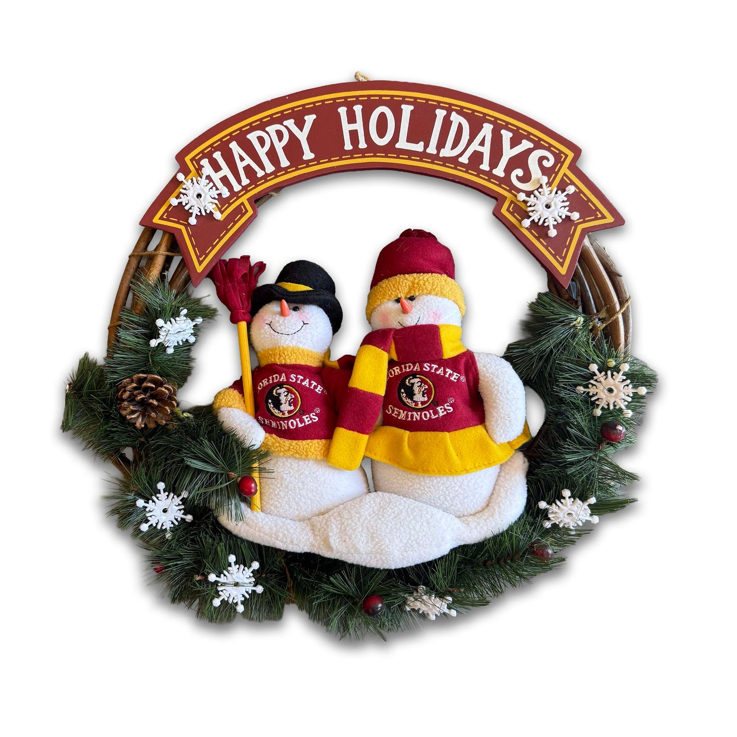 FSU Happy Holidays Wreath