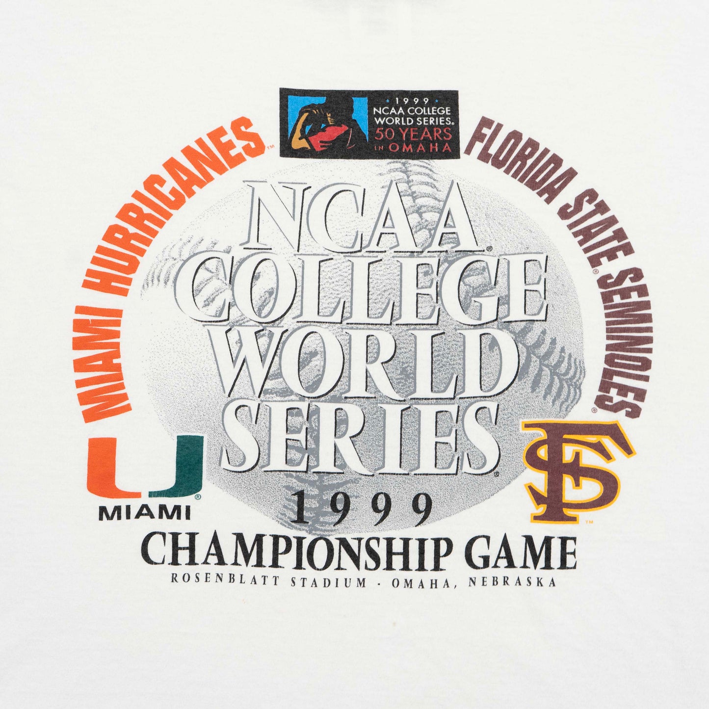 '99 FSU vs. Miami College World Series Shirt