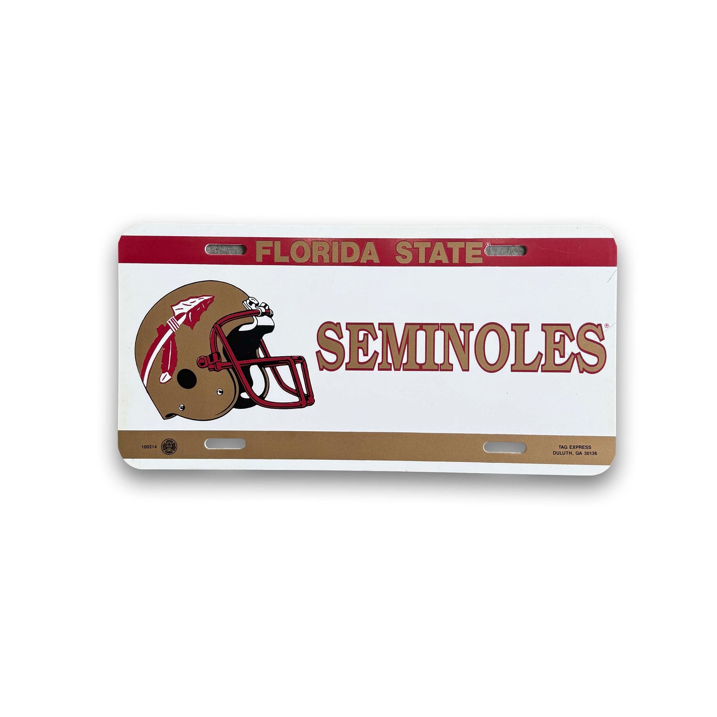 FSU Tag Express Helmet License Plate