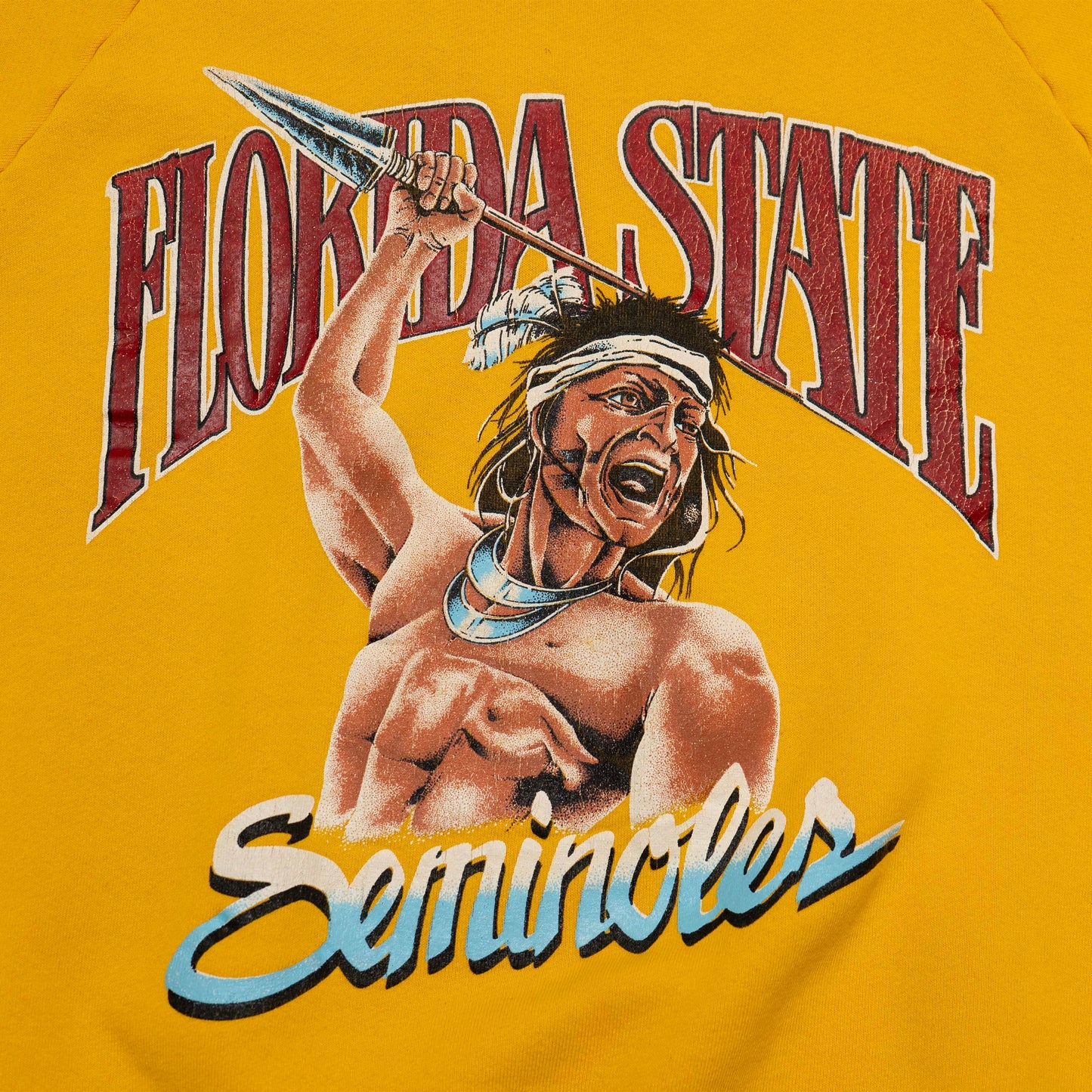 Yellow FSU Caricature Sweatshirt
