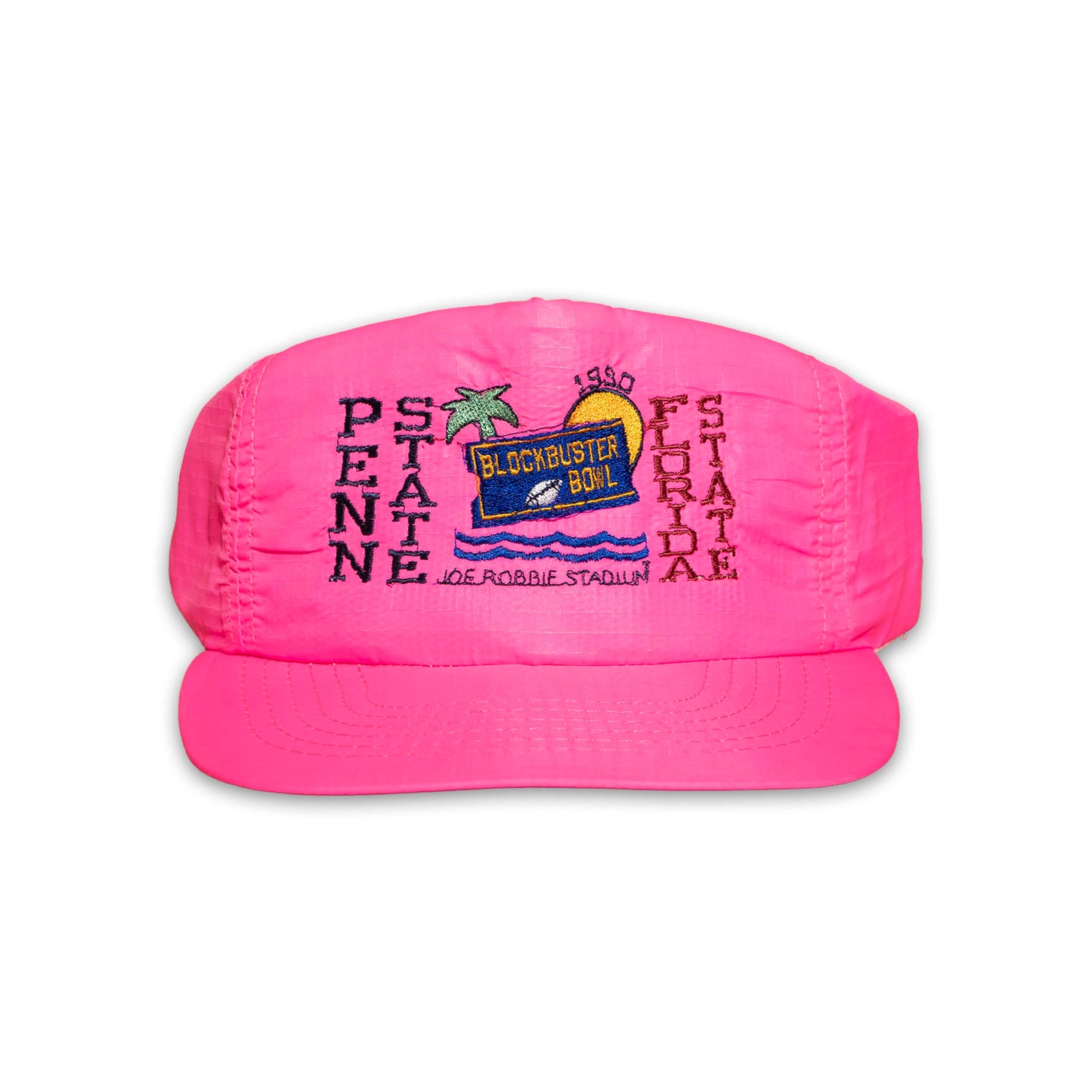 1990 Blockbuster Bowl Neon Pink Hat