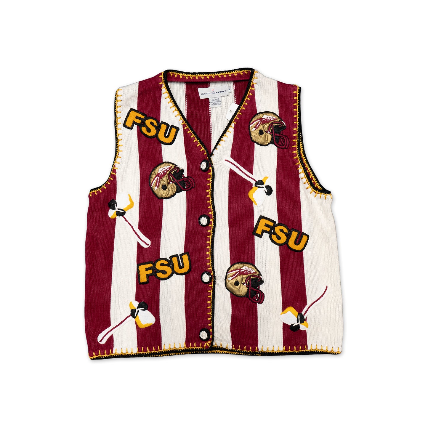 FSU Striped Patch Vest