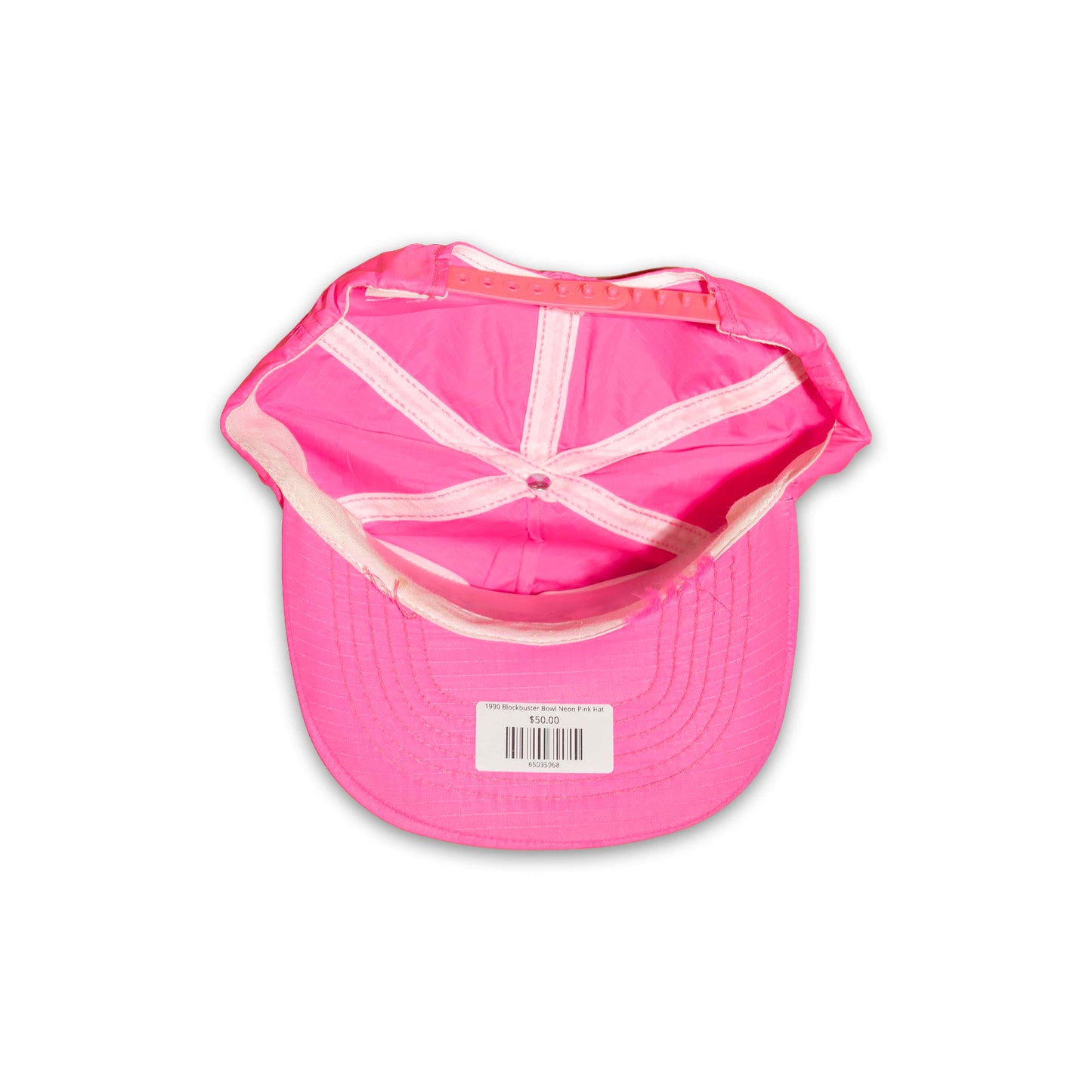 1990 Blockbuster Bowl Neon Pink Hat