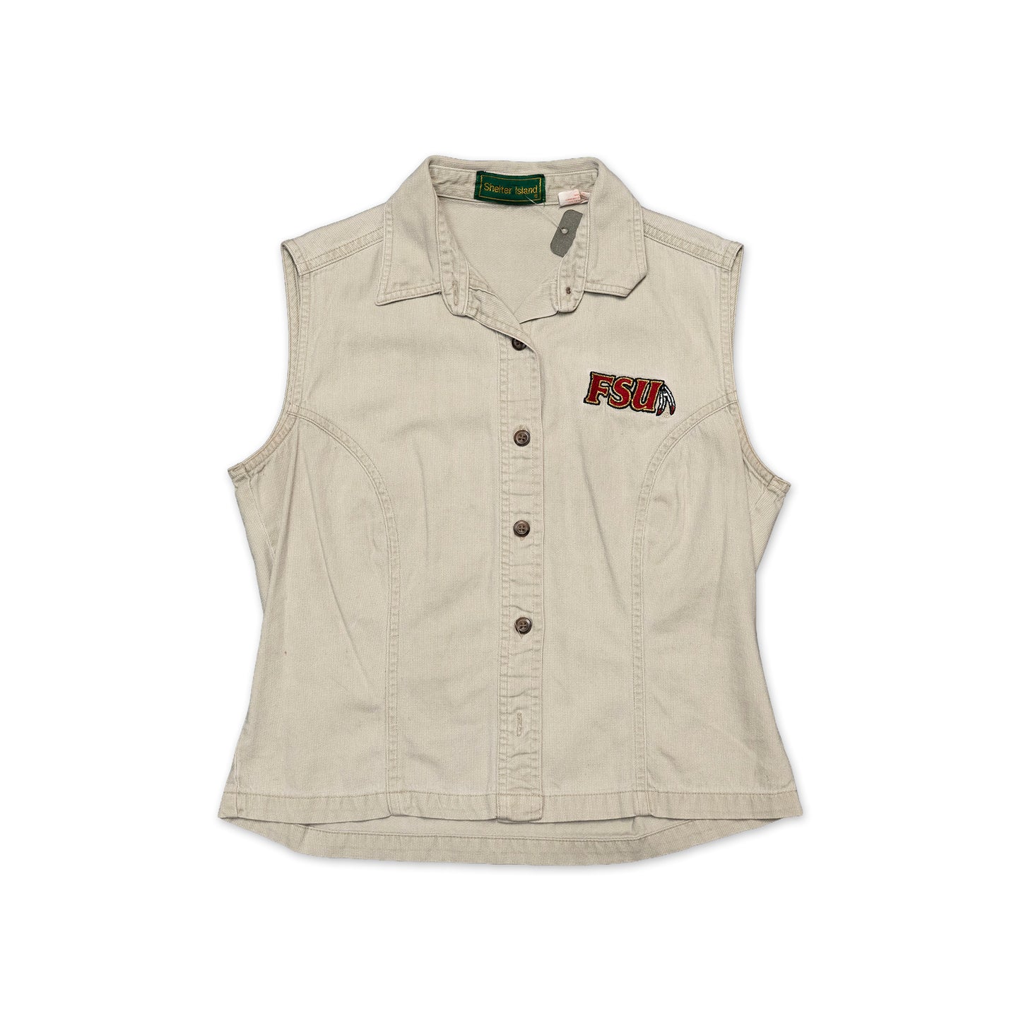 Women's FSU Corduroy Button Vest