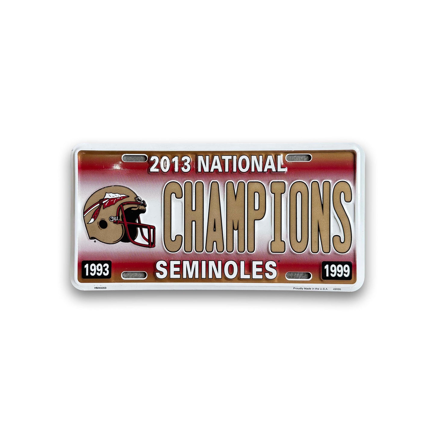 FSU '93 '99 '13 Champs License Plate