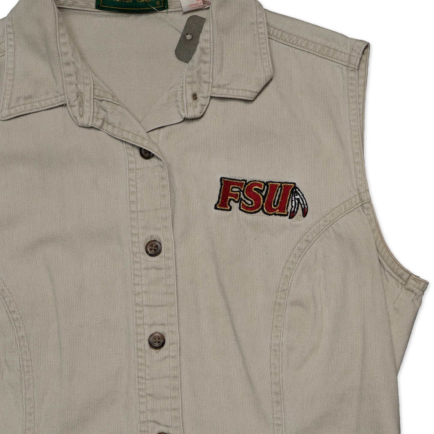 Women's FSU Corduroy Button Vest
