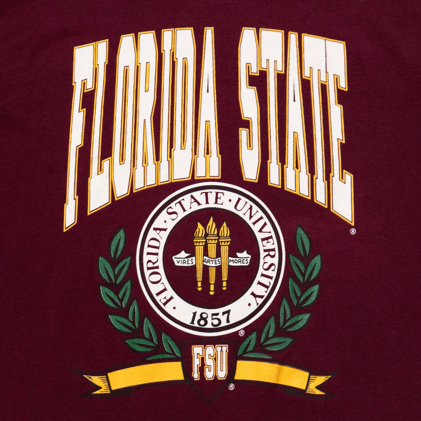 FSU Tultex Laurel Leaf Seal Tee