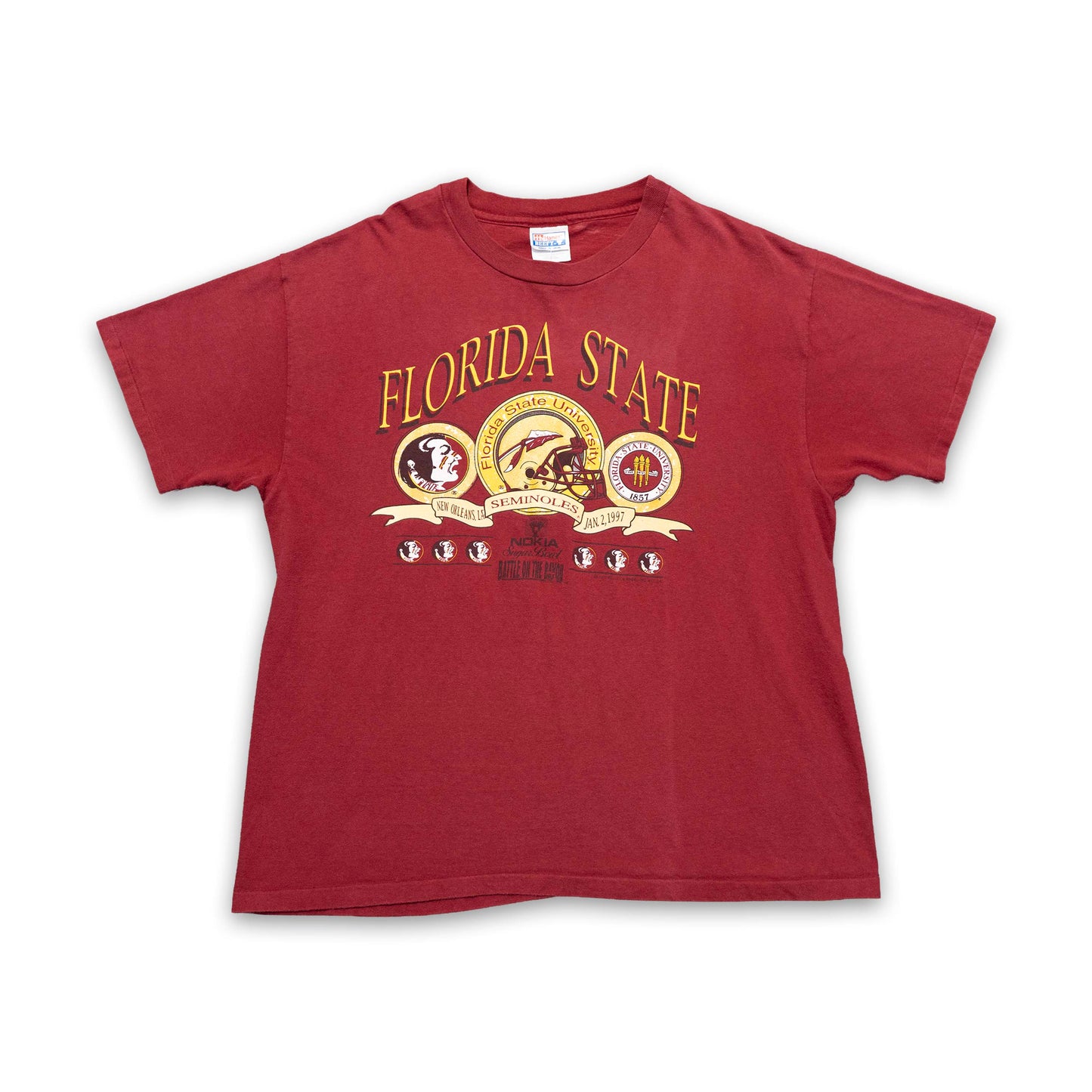 FSU Hanes Helmet Garnet Tee