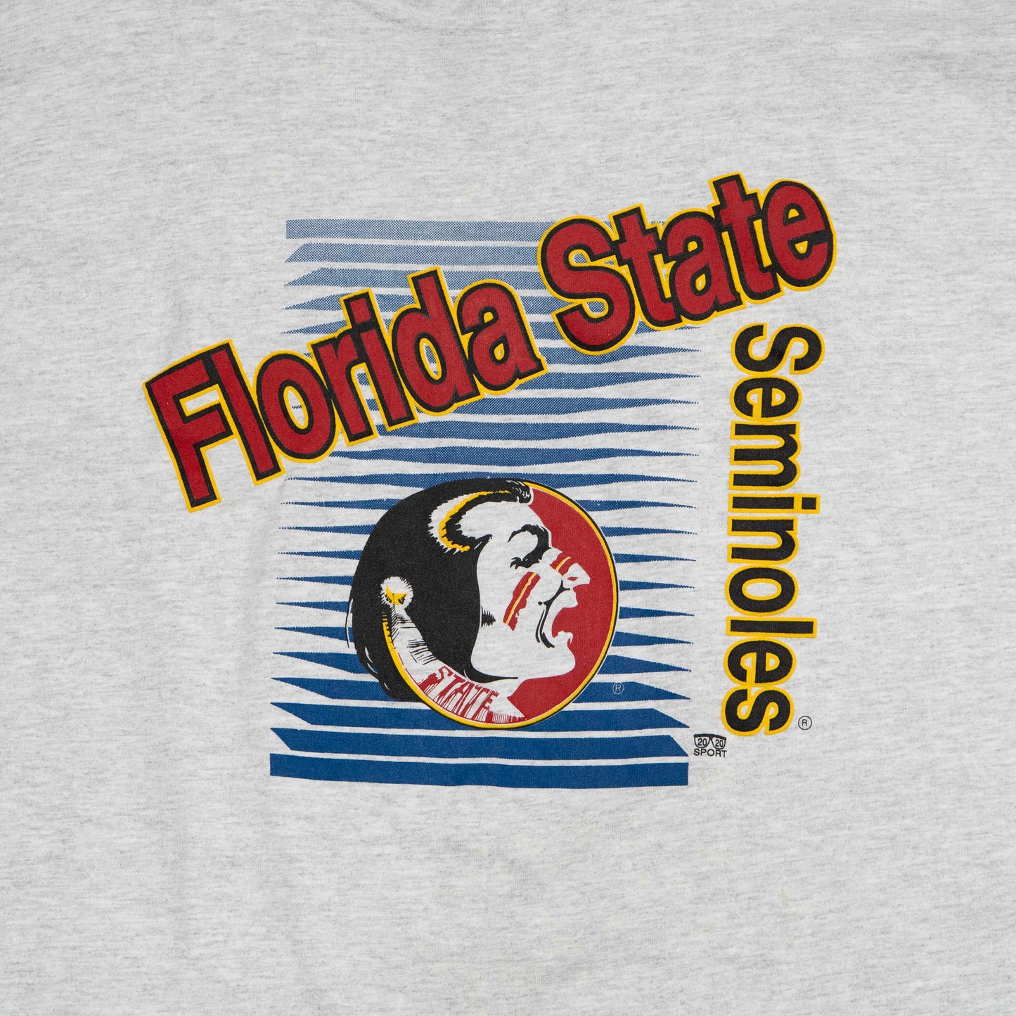 FSU 20/20 Grey Sideways Logo Tee