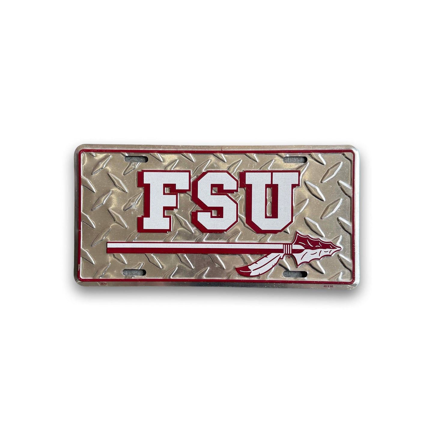 FSU Diamond Plate License Plate