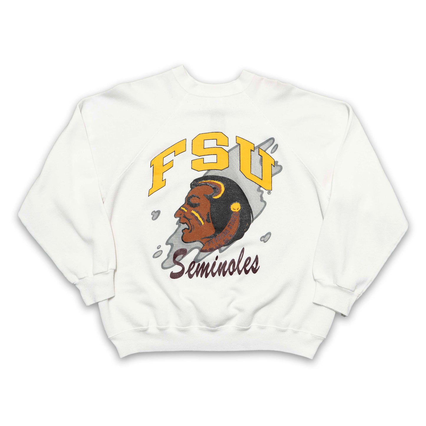FSU Tultex Painted Logo White Sweatshirt