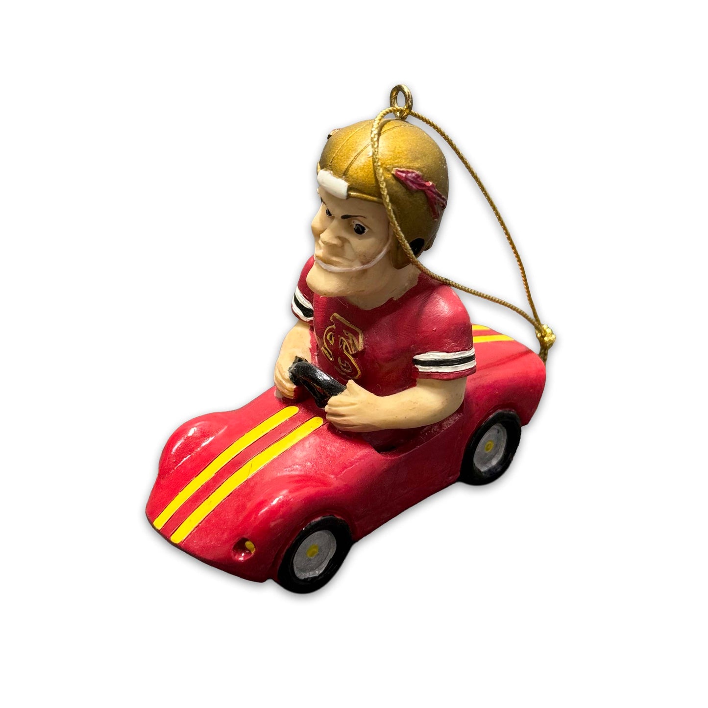 FSU Race Car Christmas Ornament