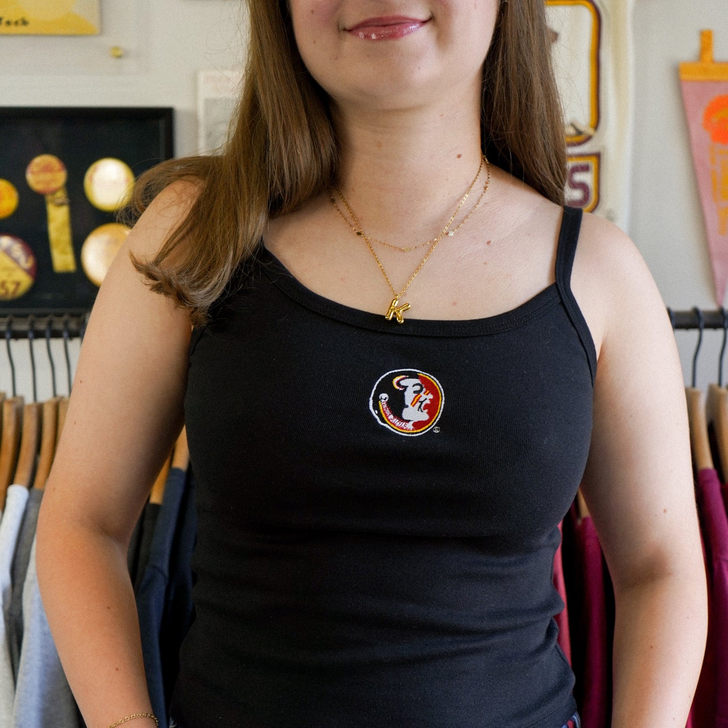 Florida State Old Logo Black Tank