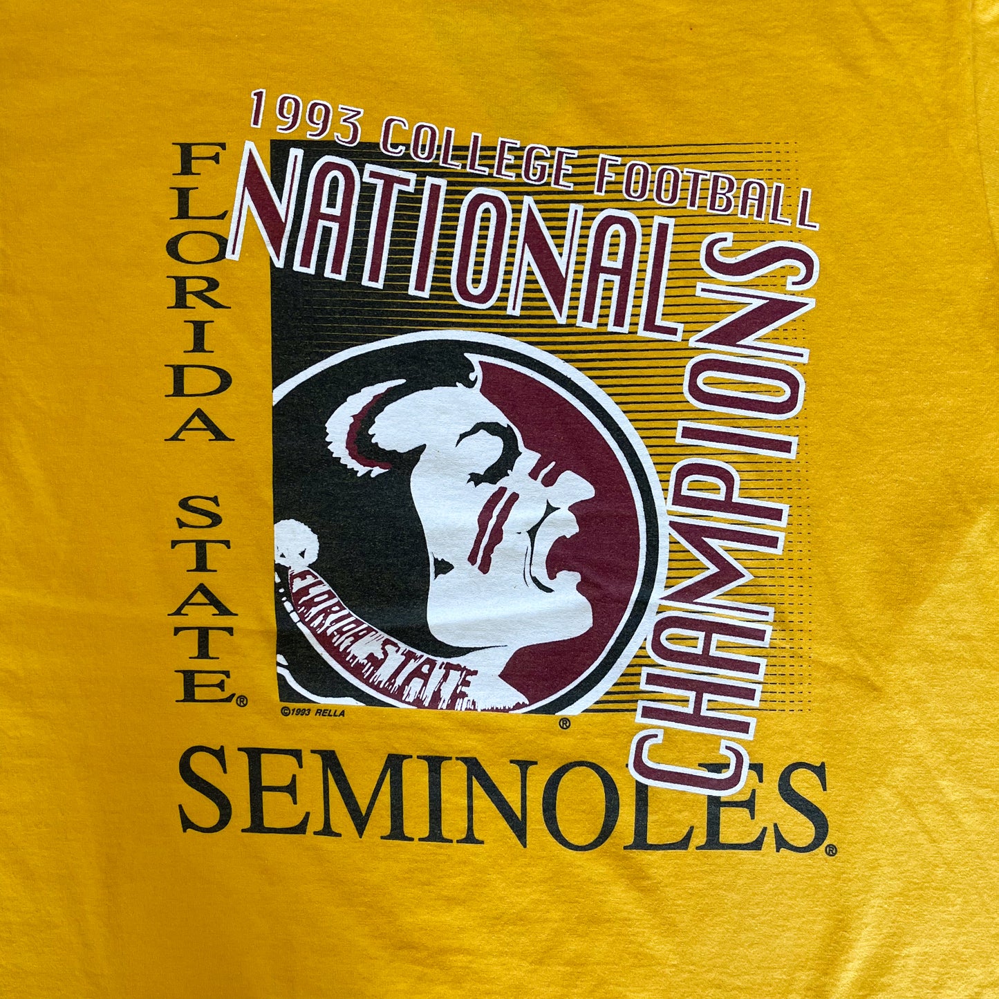 Yellow 1993 National Champs Shirt