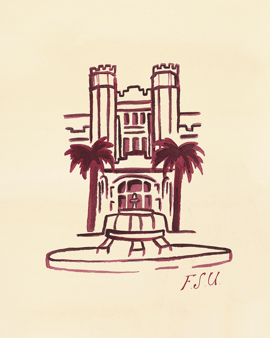 FSU Garnet Westcott Fountain Print (AXN)