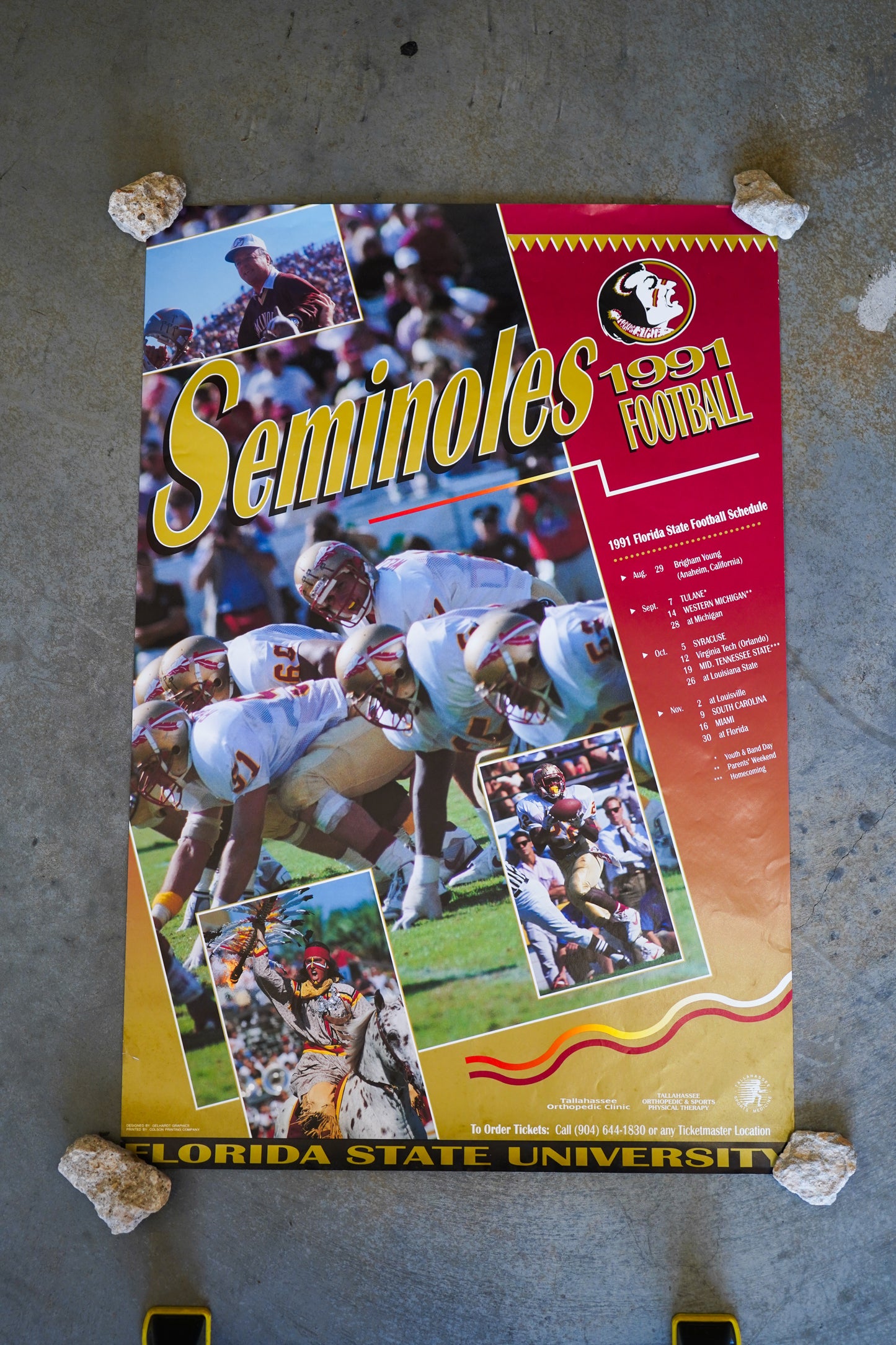 Seminoles 1991 Football Poster