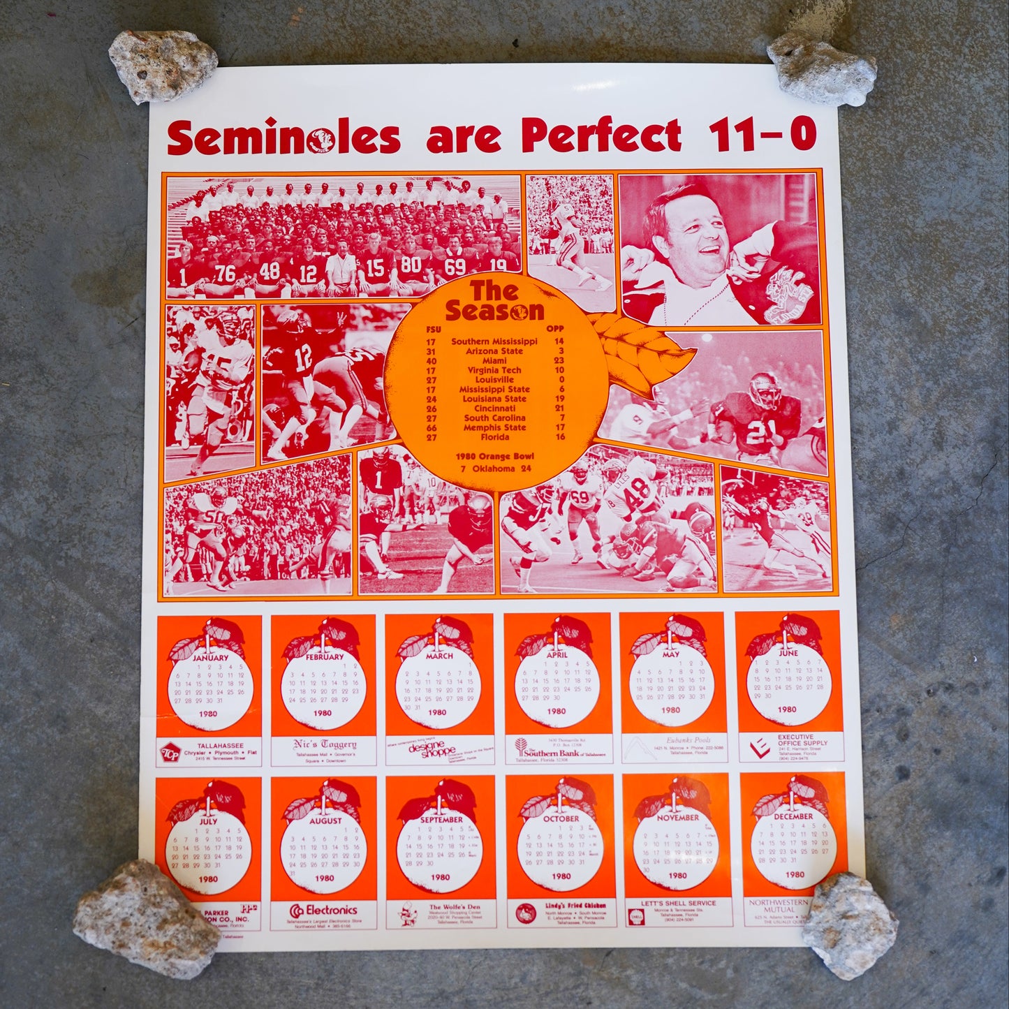 Seminoles are Perfect 1980 Calendar Poster